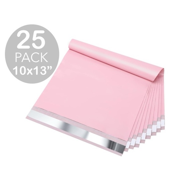 25 Pack 10x13 Solid Pink Poly Mailers - Picture 4 of 4